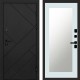 Дверь Termo Door Стоун Black Зеркало Триумф Белый софт