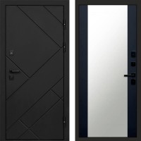 Дверь Termo Door Стоун Black Зеркало 27 Черный кварц + тонировка