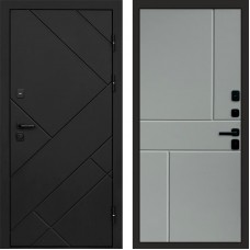 Дверь Termo Door Стоун Black Горизонт Grey софт