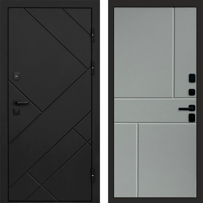 Дверь Termo Door Стоун Black Горизонт Grey софт