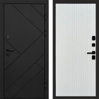 Дверь Termo Door Стоун Black Flat Белый софт