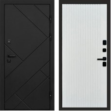 Дверь Termo Door Стоун Black Flat Белый софт