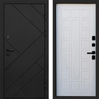 Входная дверь Стоун Black Престиж Белое дерево