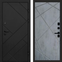 Входная дверь Стоун Black Лучи бетон темный