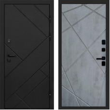 Входная дверь Стоун Black Лучи бетон темный