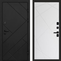 Входная дверь Стоун Black Лучи белый