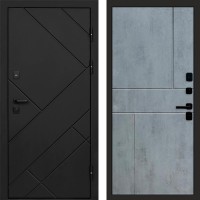 Входная дверь Стоун Black Горизонт бетон темный