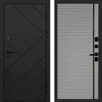 Входная дверь Стоун Black Porte Grey софт