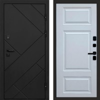 Дверь Termo Door Стоун Black Лион Белый софт