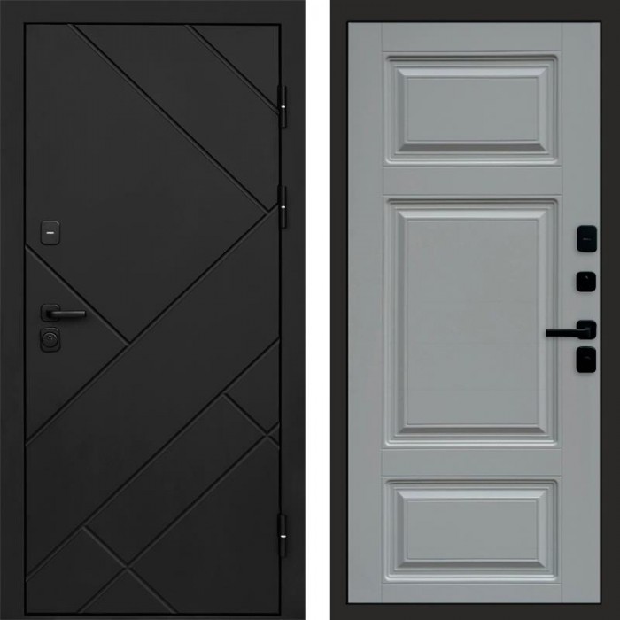 Дверь Termo Door Стоун Black Лион Grey софт