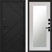 Входная дверь Стоун Black Зеркало Триумф лиственница белая