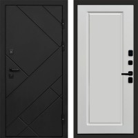 Входная дверь Стоун Black Гранд Белый Софт