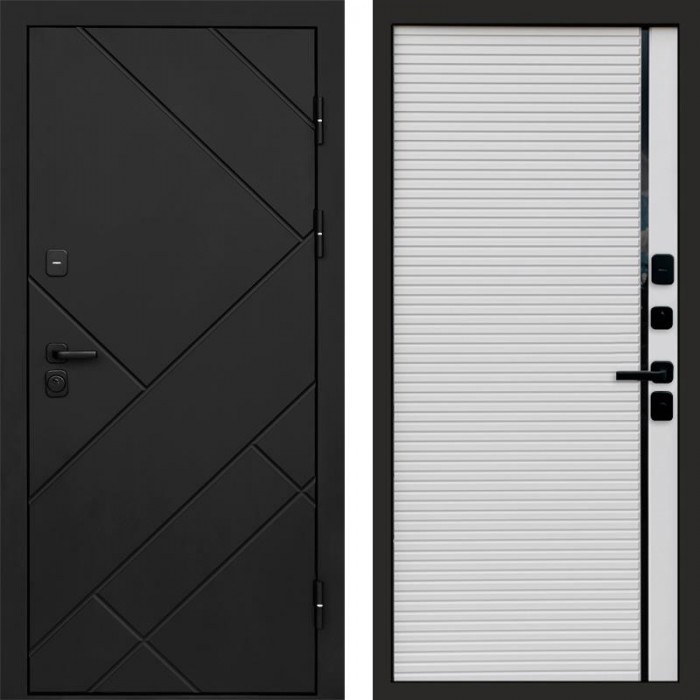 Входная дверь Стоун Black Porte white
