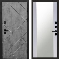 Входная дверь Стоун Бетон Зеркало 27 Grey Софт