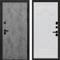 Входная дверь Стоун Бетон Арка белое дерево