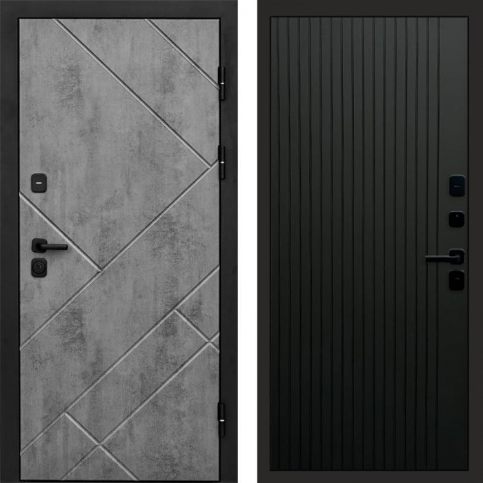 Termo Door Стоун Бетон Flat Черный кварц