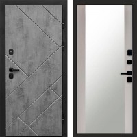 Дверь Termo Door Стоун Бетон Зеркало 27 Слоновая кость