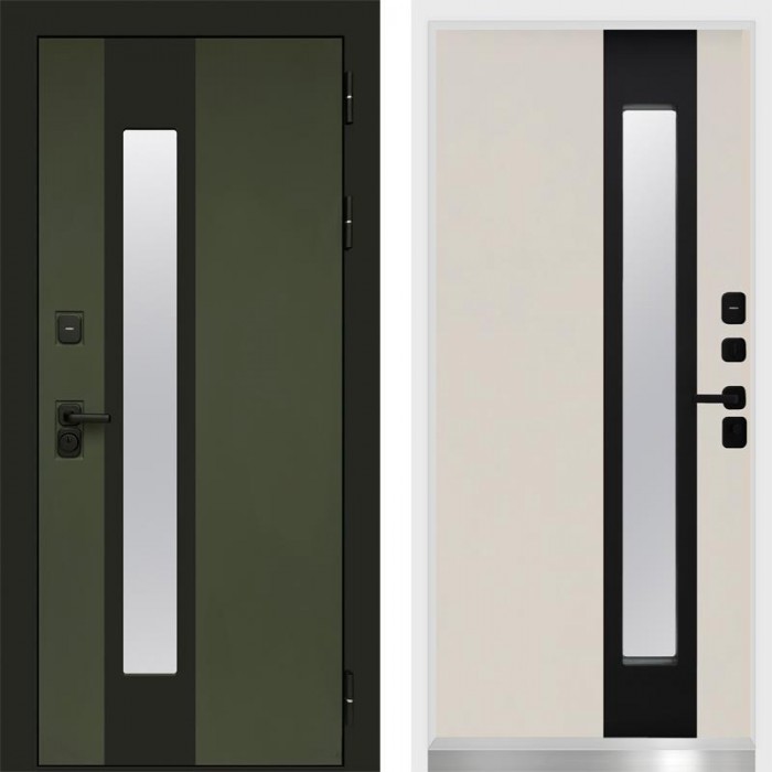 Дверь Арктика White Грин Termo Door Слоновая кость