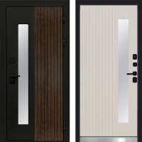 Дверь Флагман Черный кварц Termo Door Слоновая кость