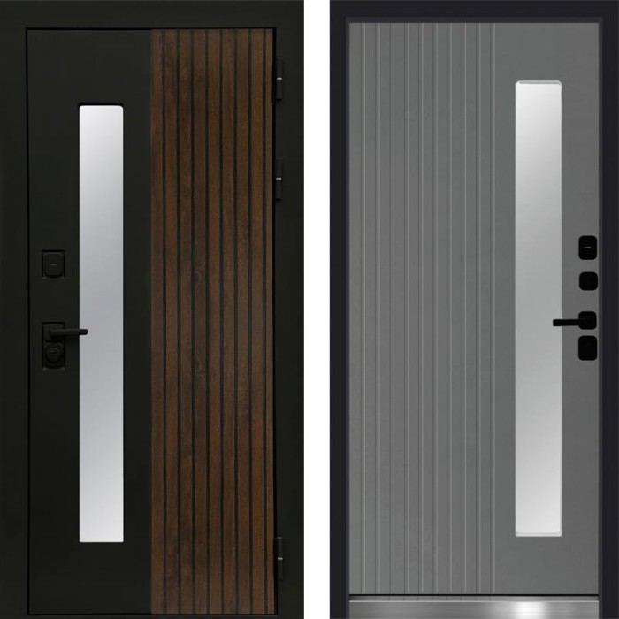 Дверь Флагман Черный кварц Termo Door Grey soft