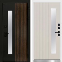 Дверь Флагман White Черный кварц Termo Door Слоновая кость