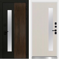 Дверь Флагман White Черный кварц Termo Door Слоновая кость