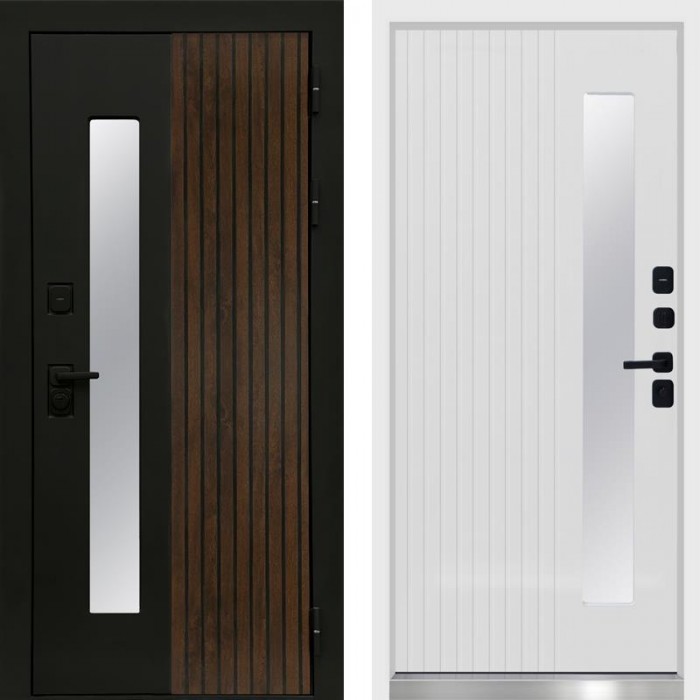 Дверь Флагман White Черный кварц Termo Door Белый софт