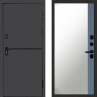 Входная дверь Тренд Графит Зеркало фацет Grey софт
