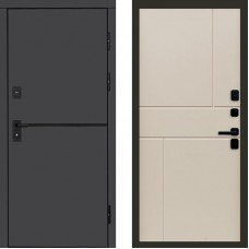 Дверь Termo Door Тренд Графит Горизонт Слоновая кость