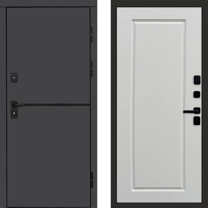 Входная дверь Termo Door Тренд Графит Гранд Слоновая кость