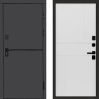 Входная дверь Тренд Графит Горизонт белый