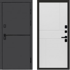 Входная дверь Тренд Графит Горизонт белый