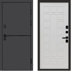 Входная дверь Тренд Графит Престиж белый матовый