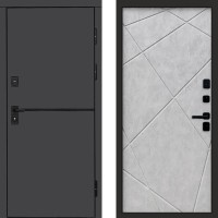 Входная дверь Тренд Графит Лучи бетон светлый