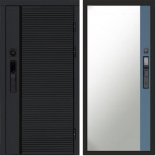 Входная дверь Smart (Смарт) Black Line Зеркало фацет Grey софт