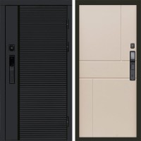 Дверь Termo Door Smart (Смарт) Black Line Горизонт Слоновая кость