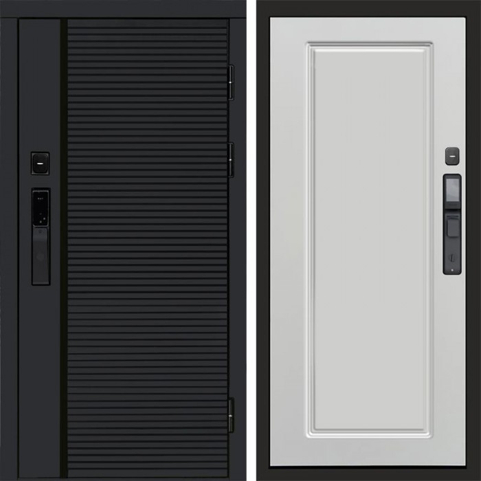 Входная дверь Smart (Смарт) Black Line Гранд Белый Софт