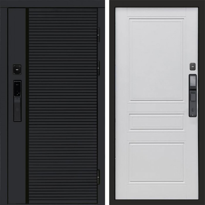 Входная дверь Smart (Смарт) Black Line Классика Белый матовый