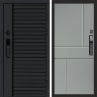 Дверь Termo Door Smart (Смарт) Black Line Горизонт Grey софт