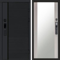 Входная дверь Smart (Смарт) Black Line Зеркало Лиственница белая
