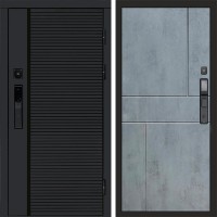 Входная дверь Smart (Смарт) Black Line Горизонт бетон темный