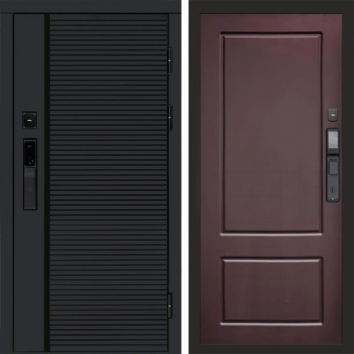 Дверь входная Termo Door Smart (Смарт) Black Line Марсель Шоколад