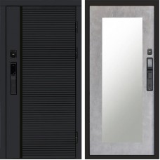 Входная дверь Smart (Смарт) Black Line Зеркало триумф бетон светлый