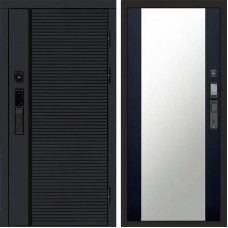 Дверь Termo Door Smart (Смарт) Black Line Зеркало 27 Черный кварц + тонировка