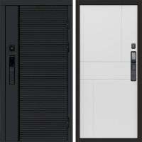 Входная дверь Smart (Смарт) Black Line Горизонт белый