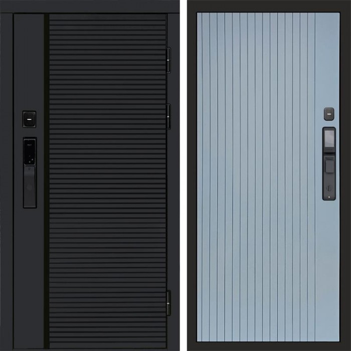 Termo Door Smart (Смарт) Black Line Flat Grey Софт