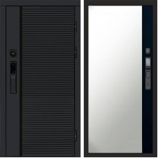 Дверь Termo Door Smart (Смарт) Black Line Зеркало фацет Черный кварц
