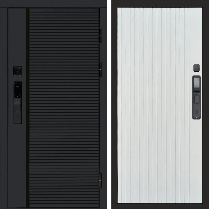 Дверь Termo Door Smart (Смарт) Black Line Flat Белый софт