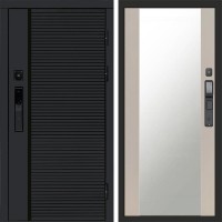 Дверь Termo Door Smart (Смарт) Black Line Зеркало 27 Слоновая кость