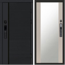 Дверь Termo Door Smart (Смарт) Black Line Зеркало 27 Слоновая кость
